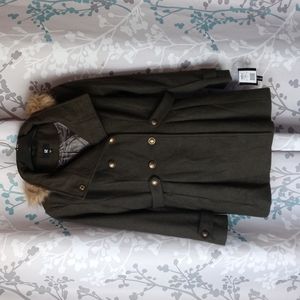 Iz Byer New with tangs green pea coat size L